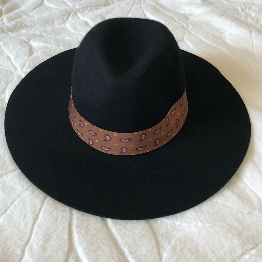 NWT Women's Wide Brim Fedora Hat with Scarf Band - A New Day